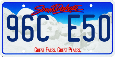 SD license plate 96CE50