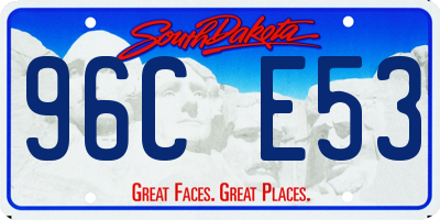 SD license plate 96CE53