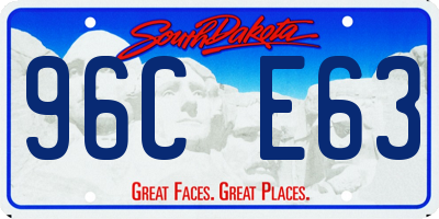 SD license plate 96CE63