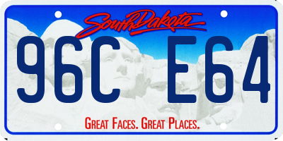 SD license plate 96CE64