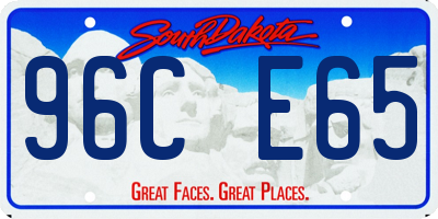SD license plate 96CE65