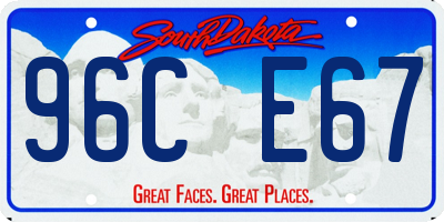 SD license plate 96CE67
