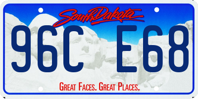 SD license plate 96CE68