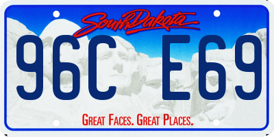 SD license plate 96CE69