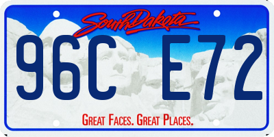 SD license plate 96CE72