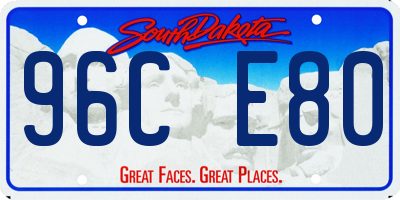 SD license plate 96CE80