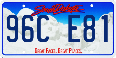 SD license plate 96CE81