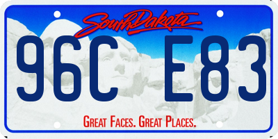 SD license plate 96CE83