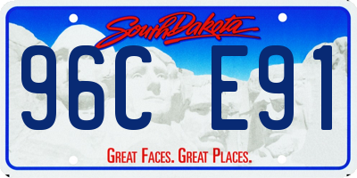 SD license plate 96CE91