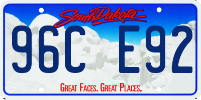 SD license plate 96CE92