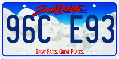 SD license plate 96CE93