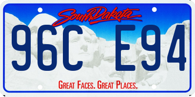 SD license plate 96CE94
