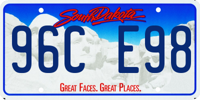 SD license plate 96CE98