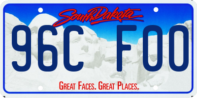 SD license plate 96CF00