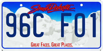 SD license plate 96CF01