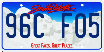SD license plate 96CF05
