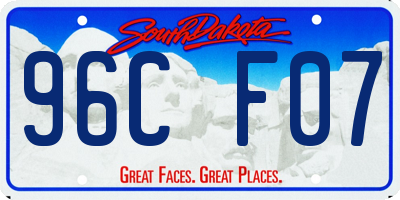 SD license plate 96CF07