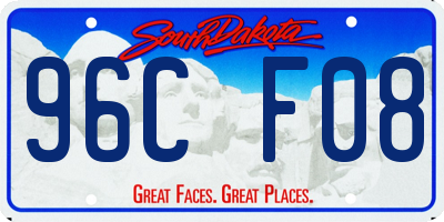 SD license plate 96CF08