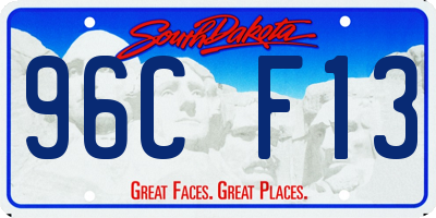 SD license plate 96CF13