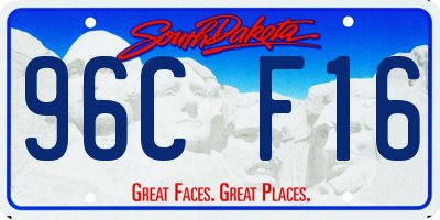 SD license plate 96CF16