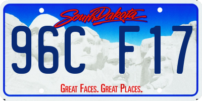 SD license plate 96CF17