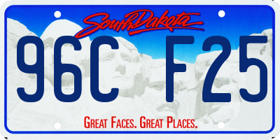 SD license plate 96CF25