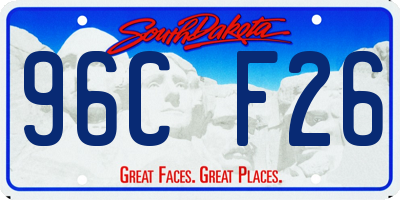 SD license plate 96CF26