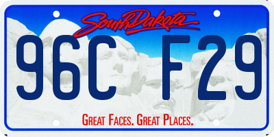 SD license plate 96CF29