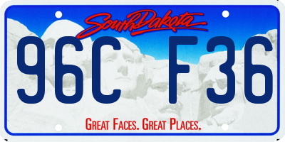 SD license plate 96CF36