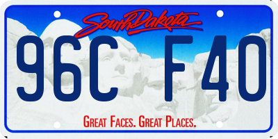 SD license plate 96CF40