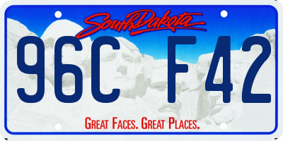 SD license plate 96CF42