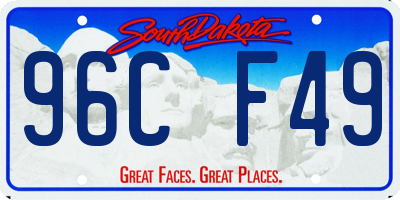 SD license plate 96CF49