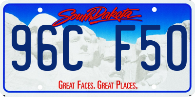 SD license plate 96CF50