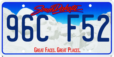SD license plate 96CF52
