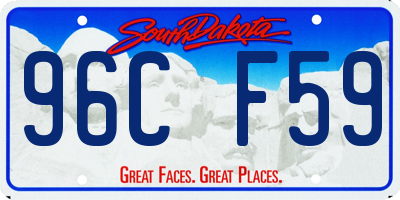 SD license plate 96CF59