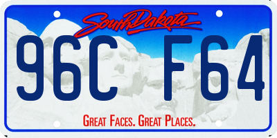 SD license plate 96CF64