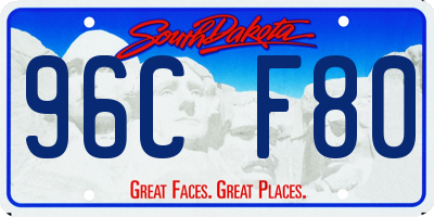 SD license plate 96CF80