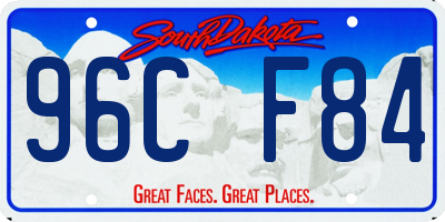 SD license plate 96CF84
