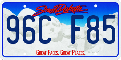 SD license plate 96CF85