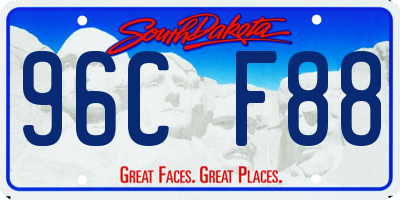 SD license plate 96CF88
