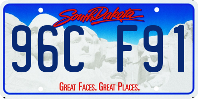 SD license plate 96CF91