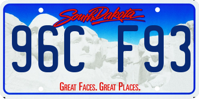 SD license plate 96CF93
