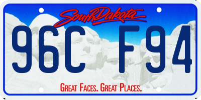 SD license plate 96CF94