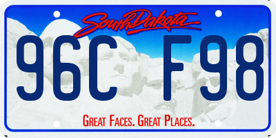 SD license plate 96CF98