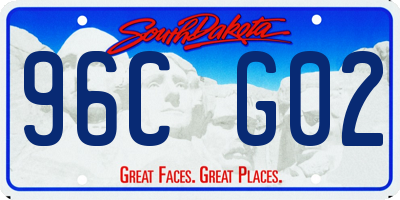 SD license plate 96CG02
