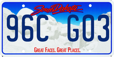 SD license plate 96CG03