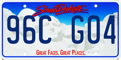 SD license plate 96CG04