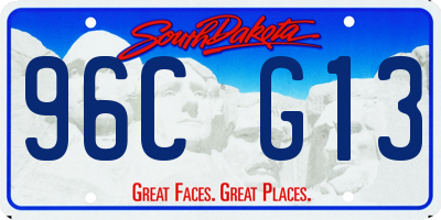 SD license plate 96CG13