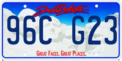 SD license plate 96CG23