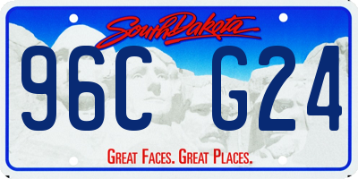 SD license plate 96CG24